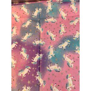Magical Unicorn Fabric With Stars Pink & Blue Gradient 1 Yard x 45 Inches Quilt